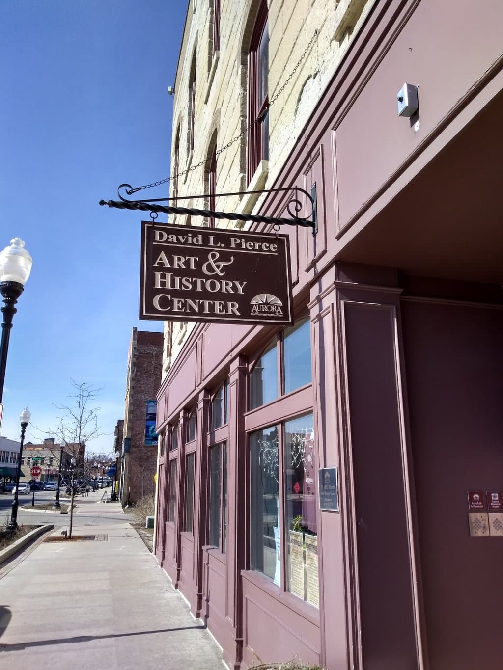 David L. Pierce Art and History Center at 20 E. Downer Pl. Aurora