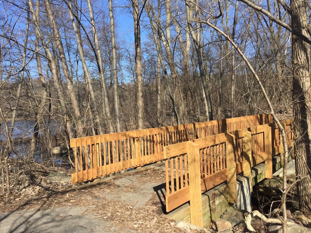 Walking bridge near the river