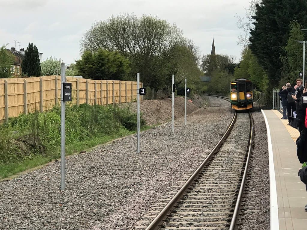 The first train in 53 years arrives and stops!