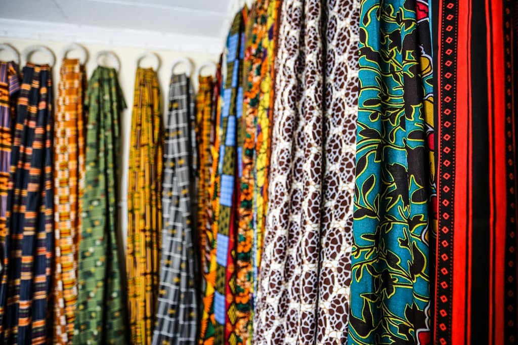Lots of fabrics from all over Africa