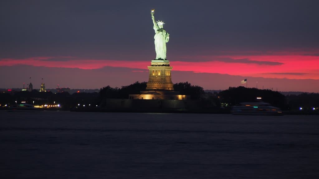 View of the Statue of Liberty