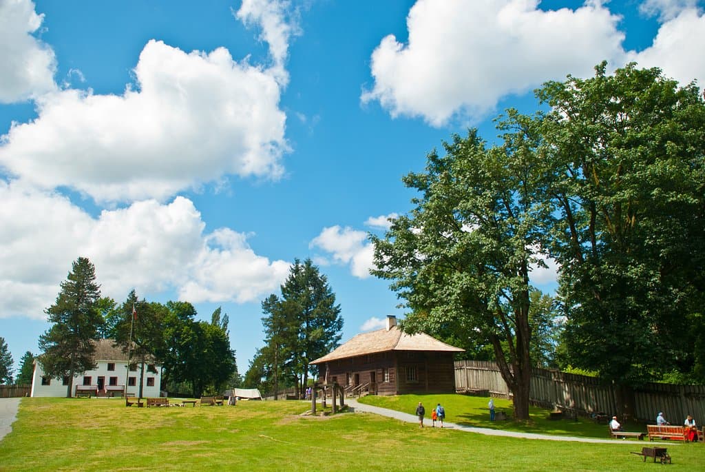A sunny day at Fort Langley National Historic Site.