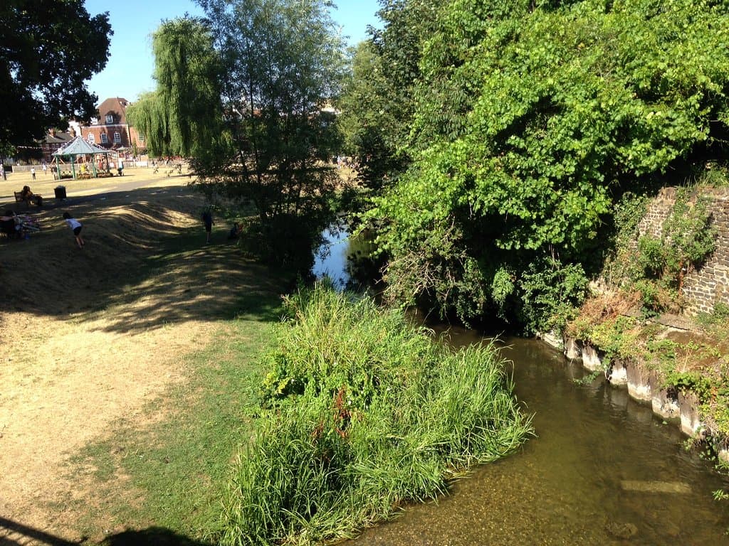 River and park area