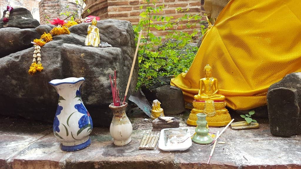 Ancient Chedi with Elephant Statues