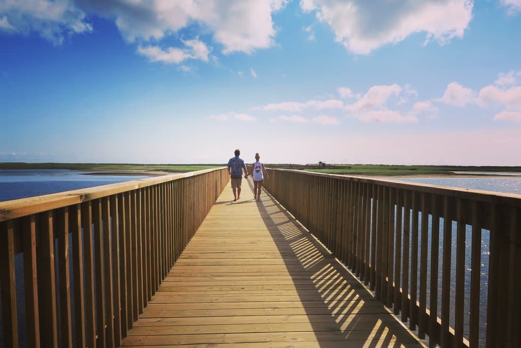 Boardwalk to beach.