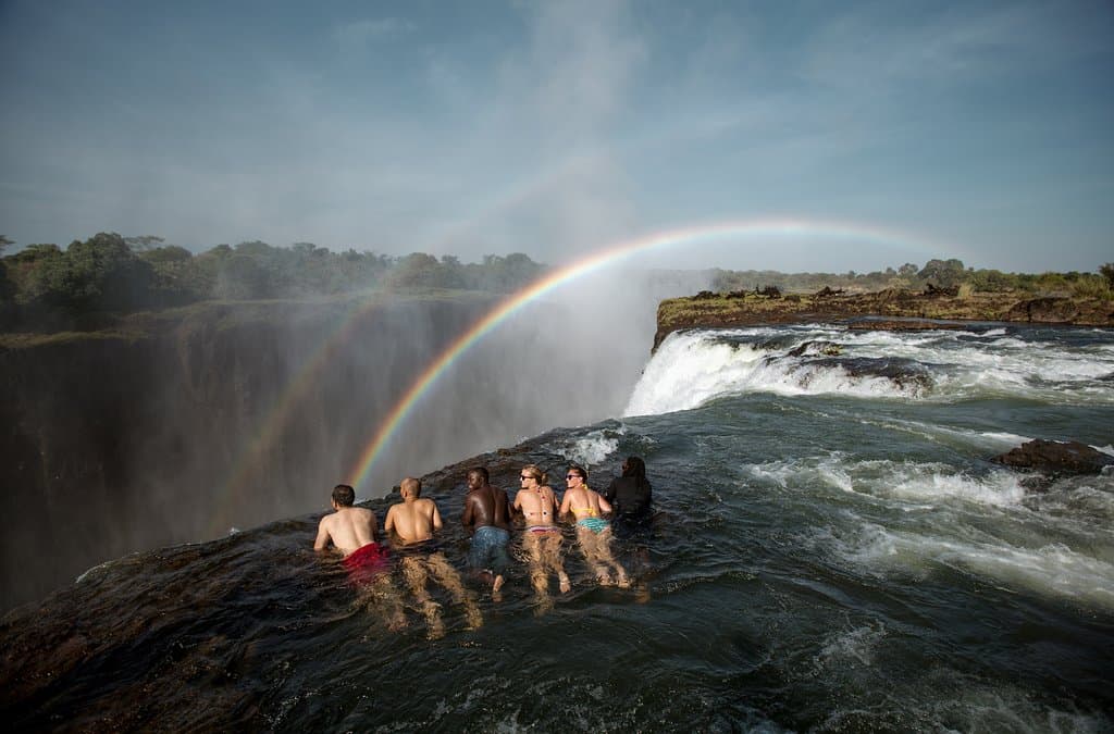 The edge of the world, and a double rainbow? Not a terrible adventure.