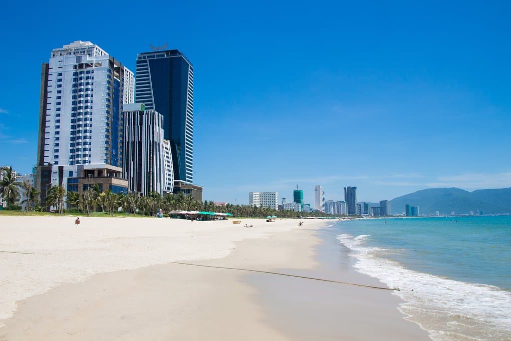 Peaceful beach at 10 AM