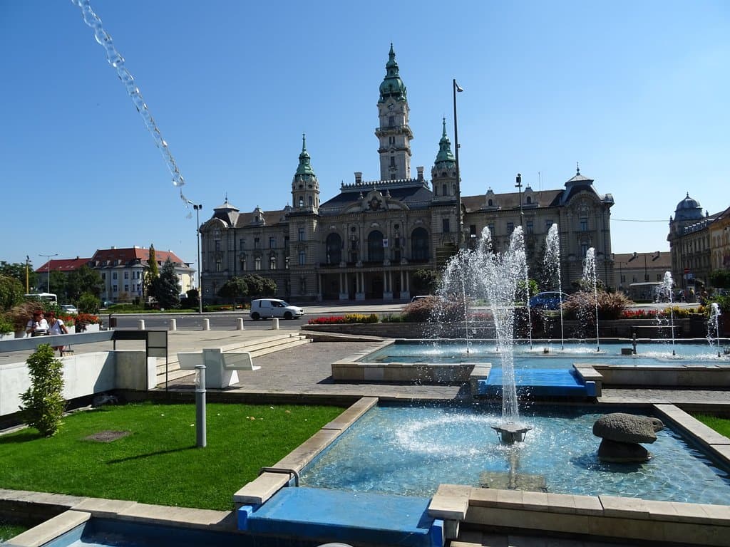Town Hall With Fountains