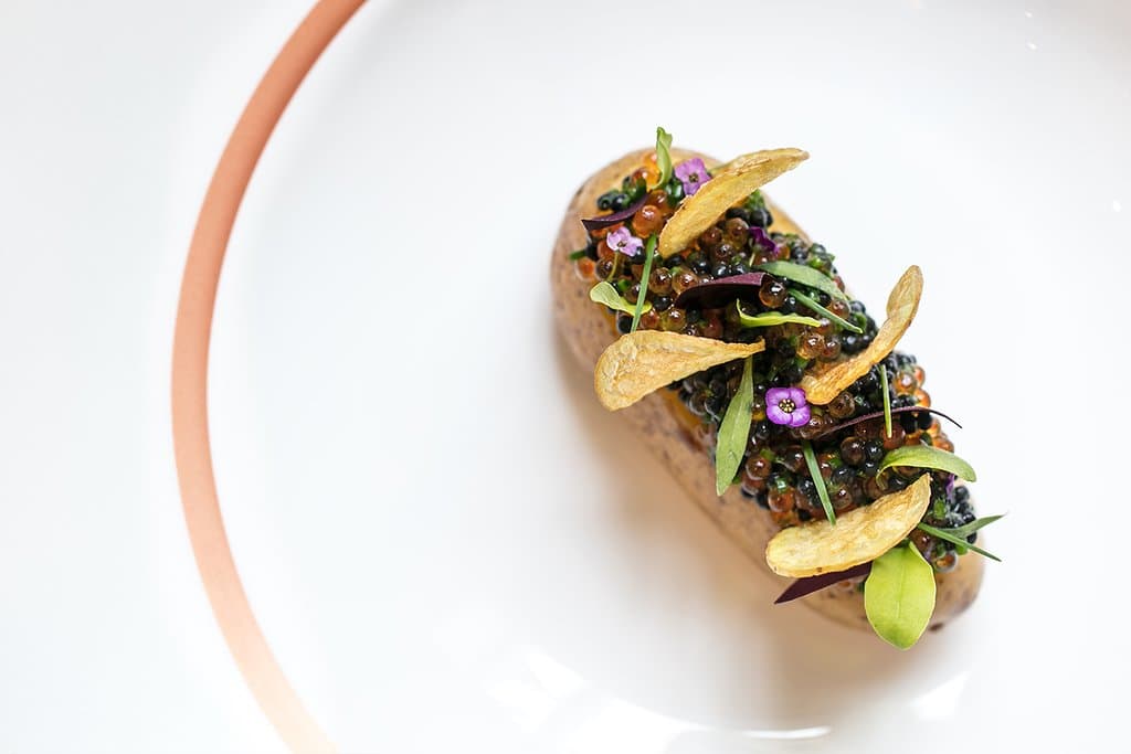 Potato and roe, dulse beurre blanc
