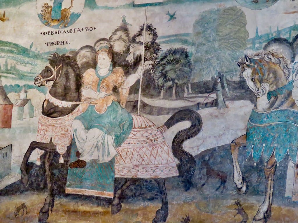 Une partie d’une des fresques
