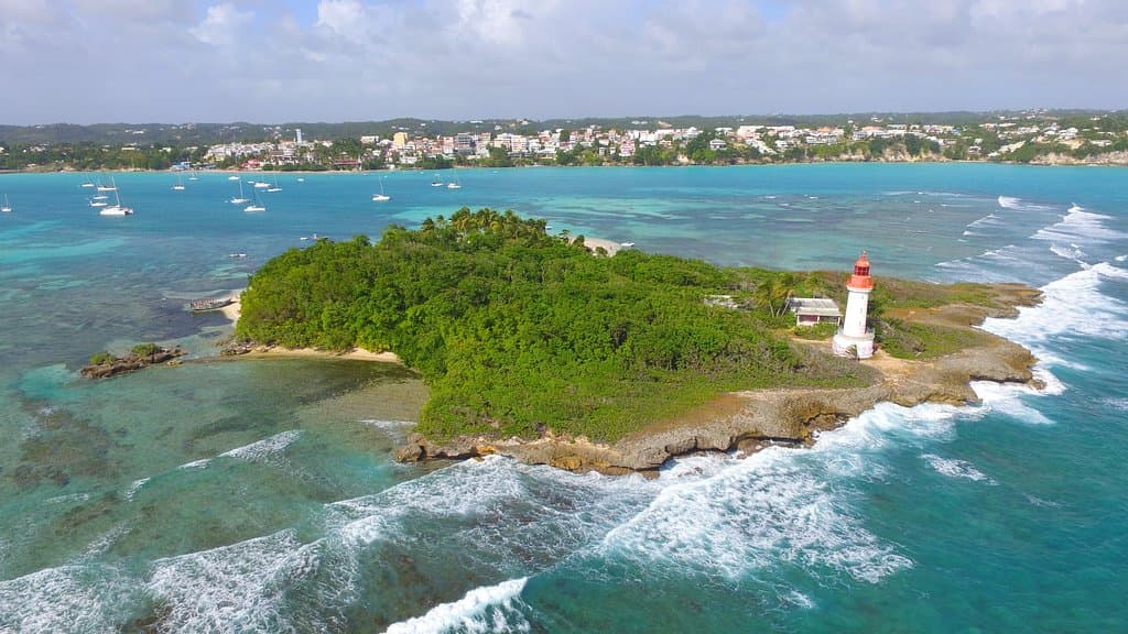 La face au vent de l'ilet Gosier