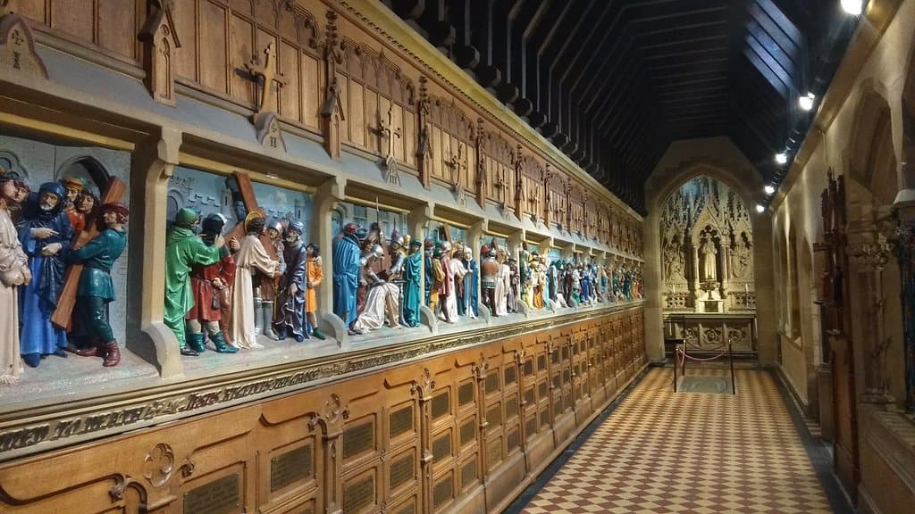 An internal view.