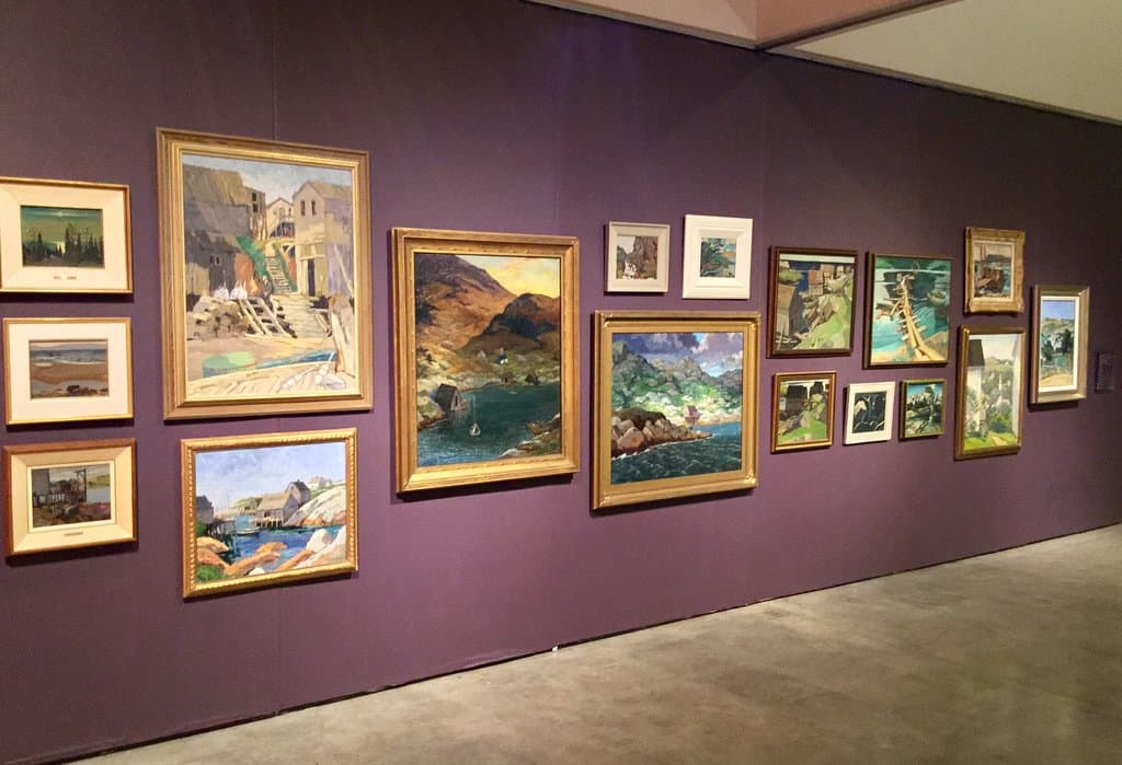 Wall of collected art