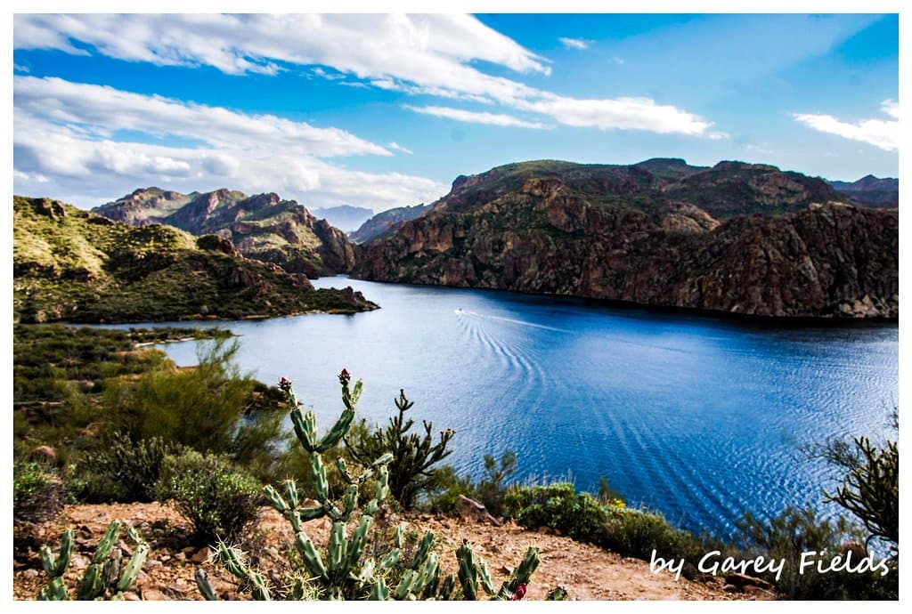 Lake Saguaro from Butcher Jones hiking trail.