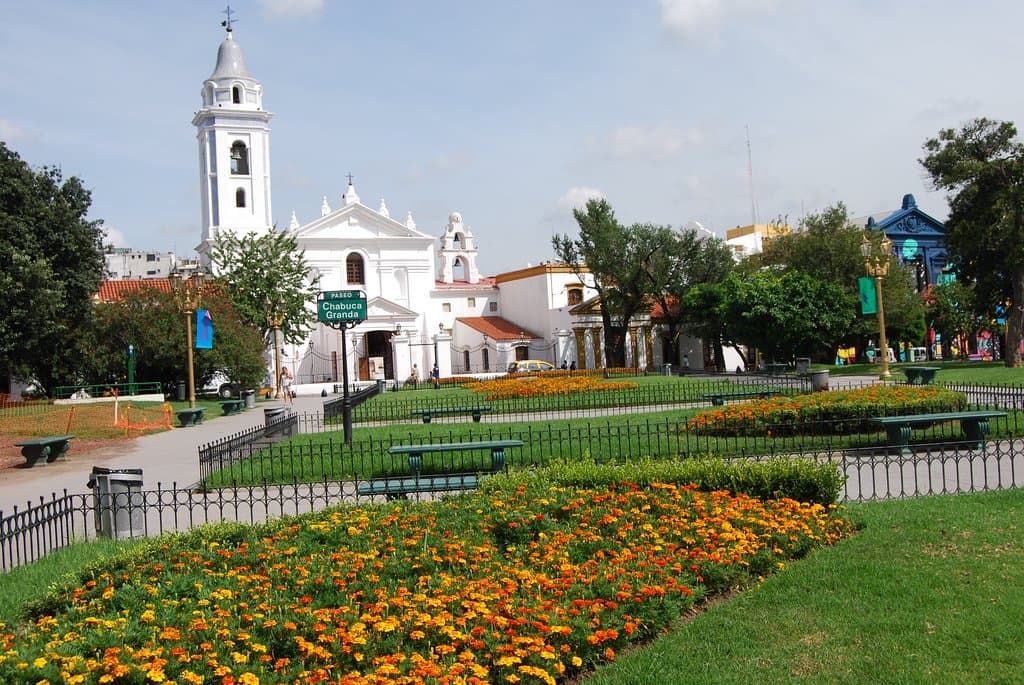 Approaching the church