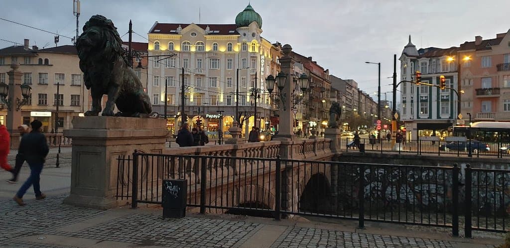 Interesting bridge over a watercourse in Sofia