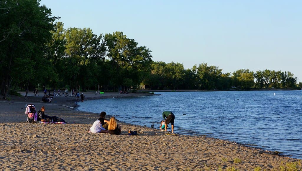The beach