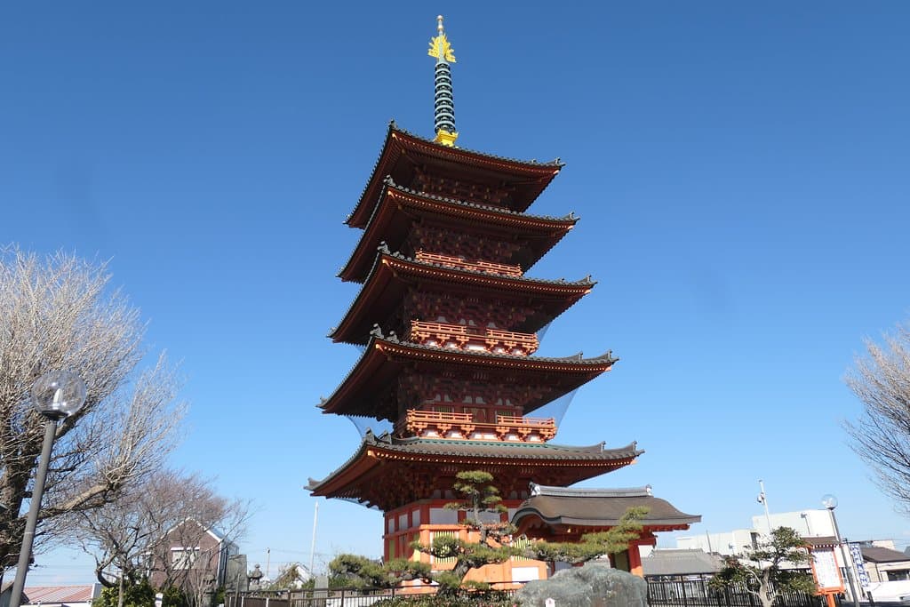 五重塔です。再建ですが素晴らしいですね。