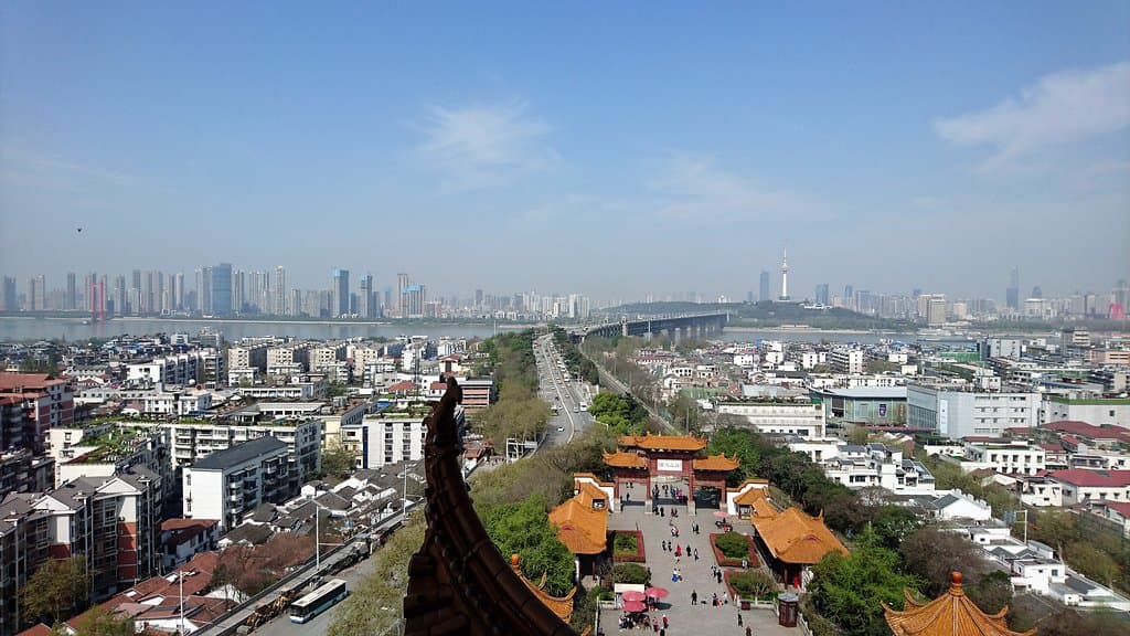 黃鶴樓遠觀長江大橋