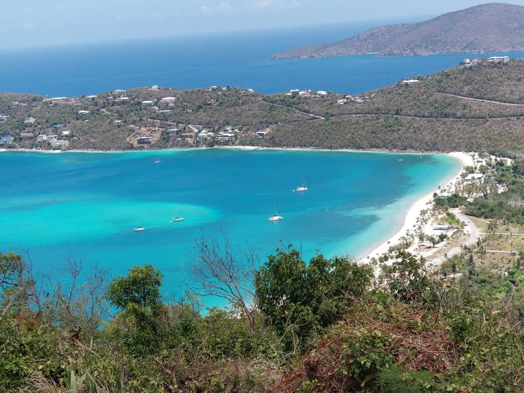 Magen's bay beach from Drake's seat