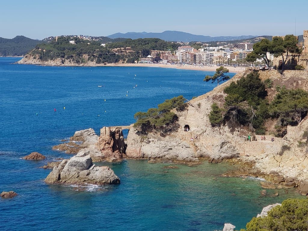 Looking back at Lloret on coastal path.