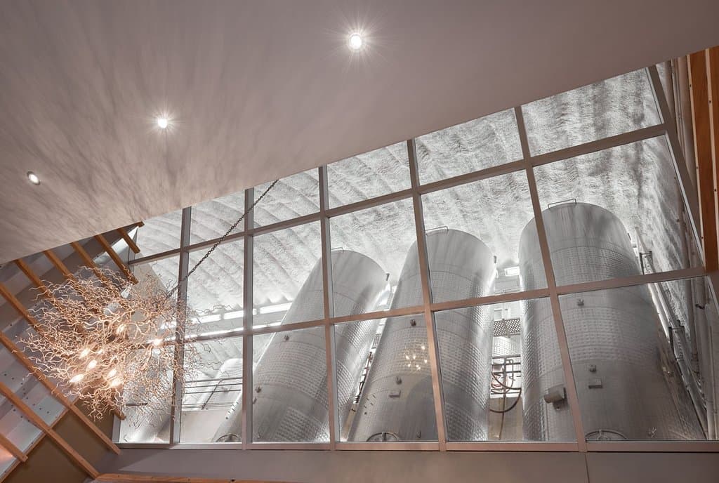 This is the view that our visitors get of our 'gravity-flow' facility right from the tasting bar!