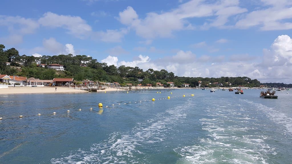 Sur là bateau d'excursion, le long du cap Ferret
