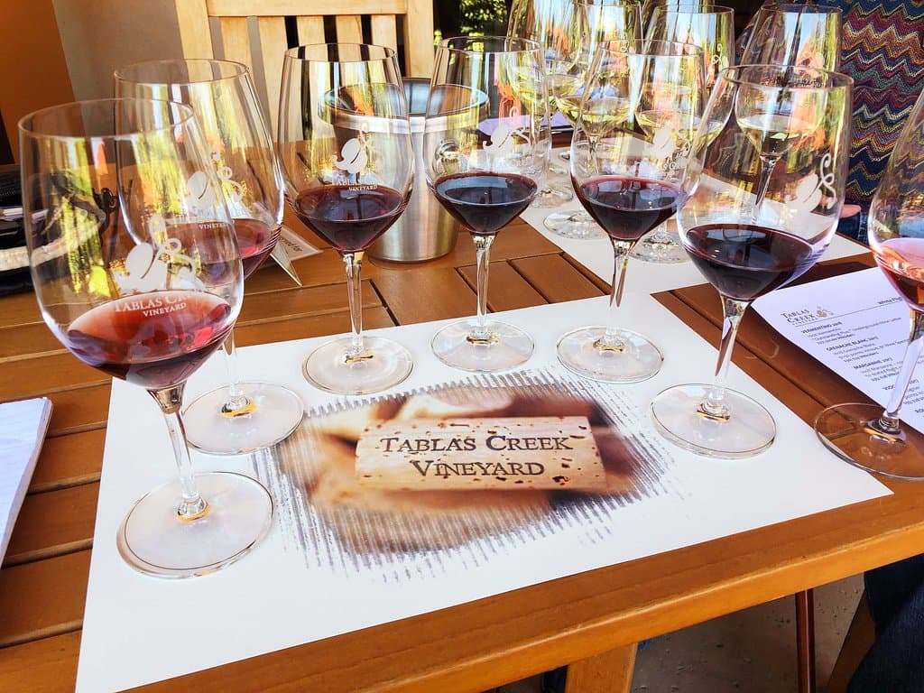 Red wine seated tasting