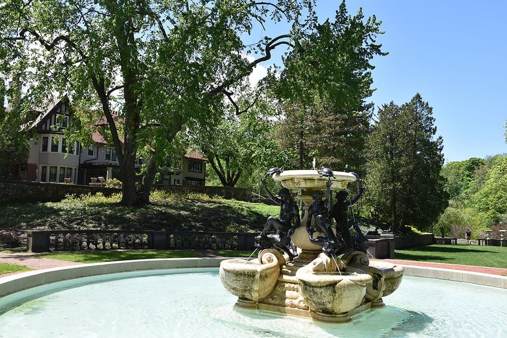 Turtle Fountain at Cranbrook House & Gardens. Photograph taken Thursday, May 23, 2019. Copyright Cranbrook House & Gardens.