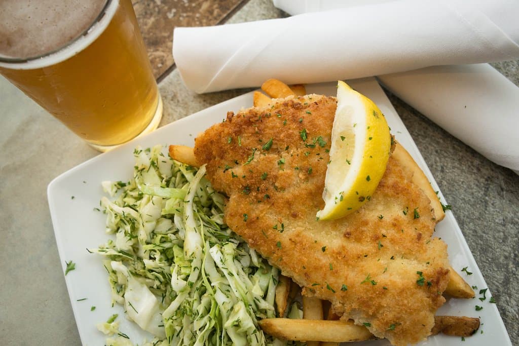 Pan-fried fish & chips