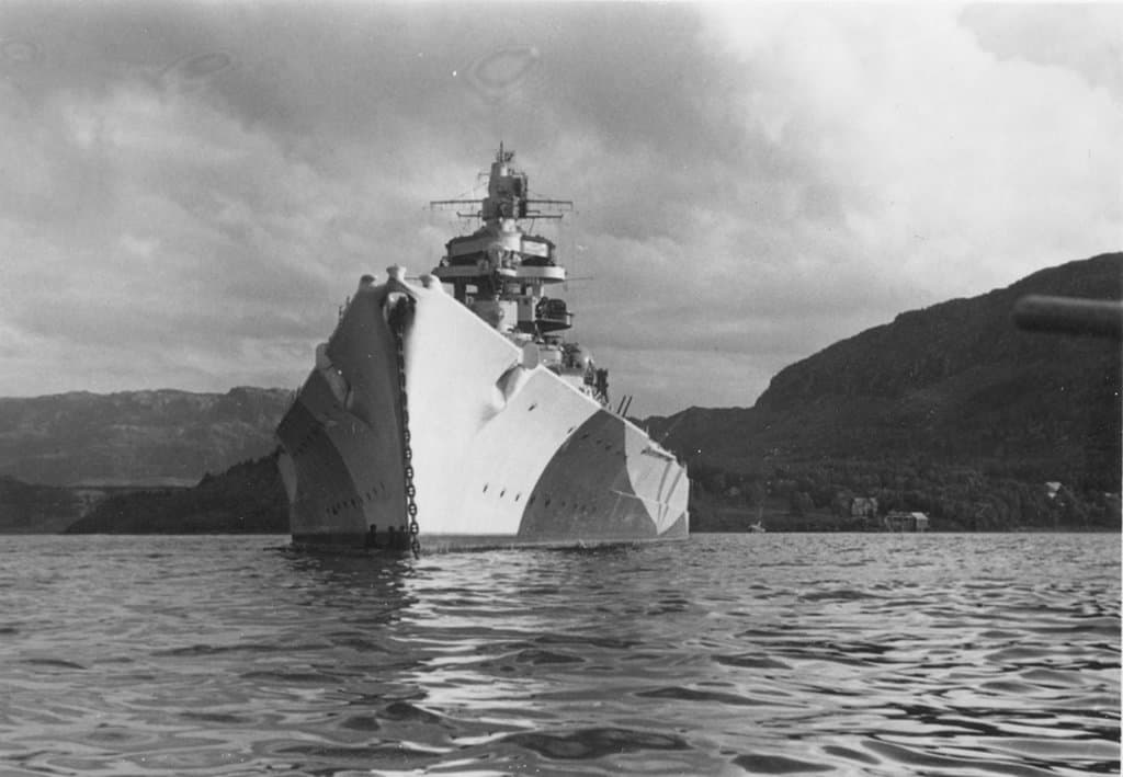 Tirpitz_in Kaafjord Juli 42 during the Operation Rösselsprung