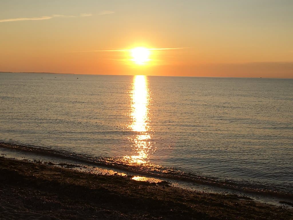 Jetties Beach, Nantucket sunset.