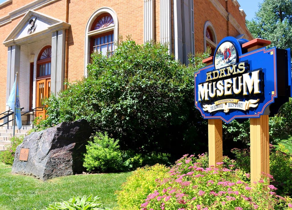 Deadwood's Adams Museum, built in 1930. Oldest history museum in the Black Hills.