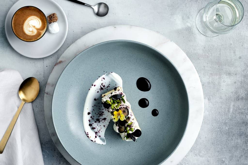 Baked ricotta cheesecake, sour cherry & pistachio