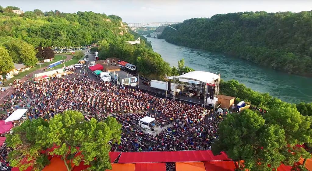 Artpark Amphitheater on the scenic Niagara River Gorge aerial view
Photo by Jordan Oscar