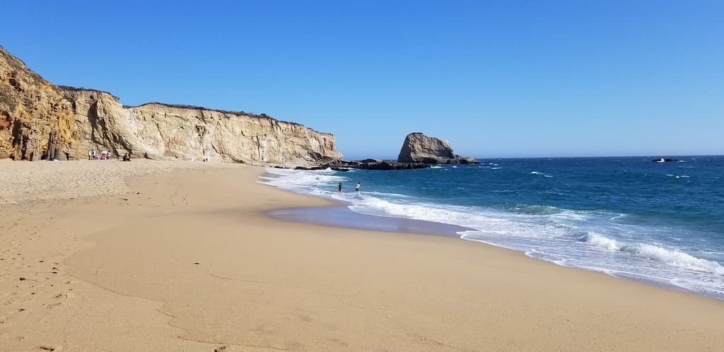 panther beach, beach beyond the gate
