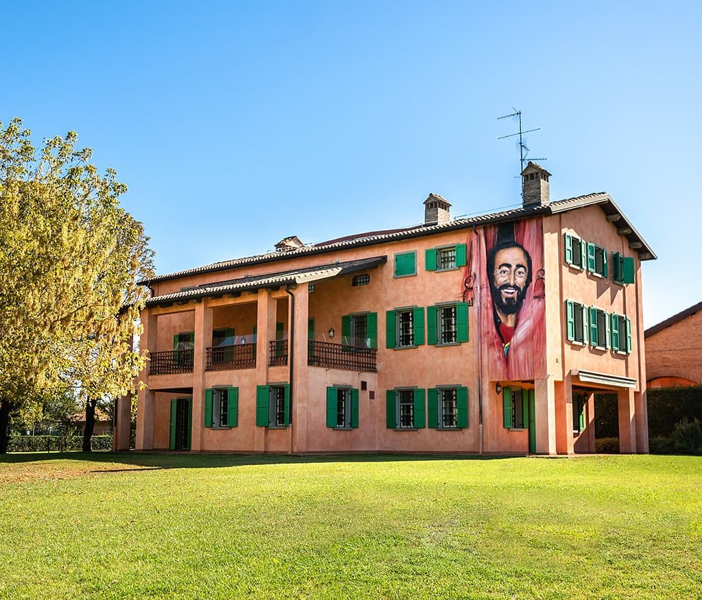 Pavarotti Home Museum as seen from the expansive gardens