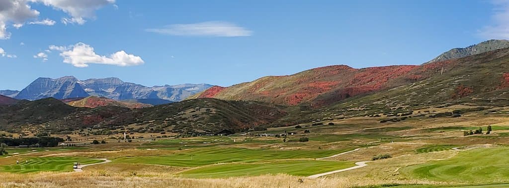 The view from the east side of the course