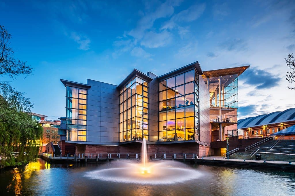 The Bridgewater Hall, on the Bridgewater canal