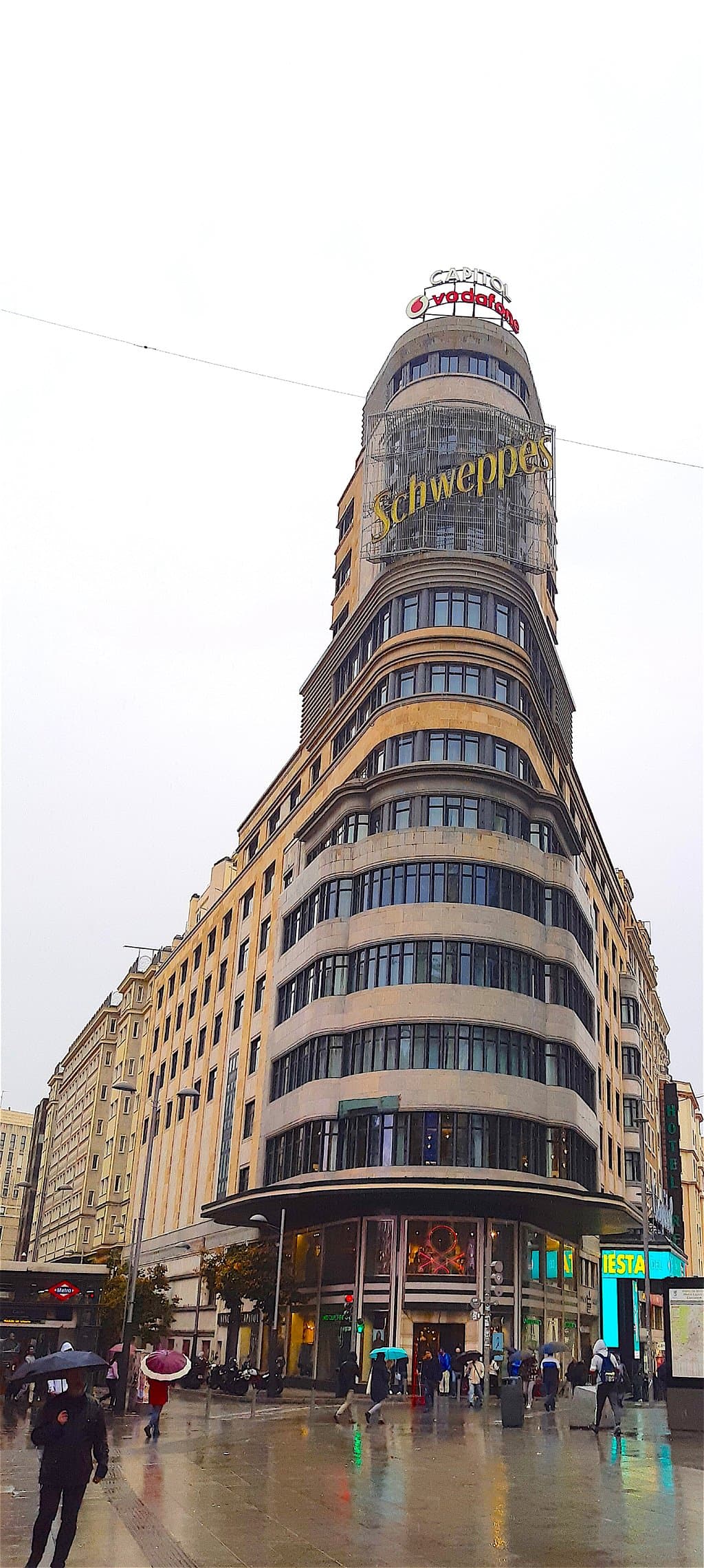 A landmark of Plaza del Callao