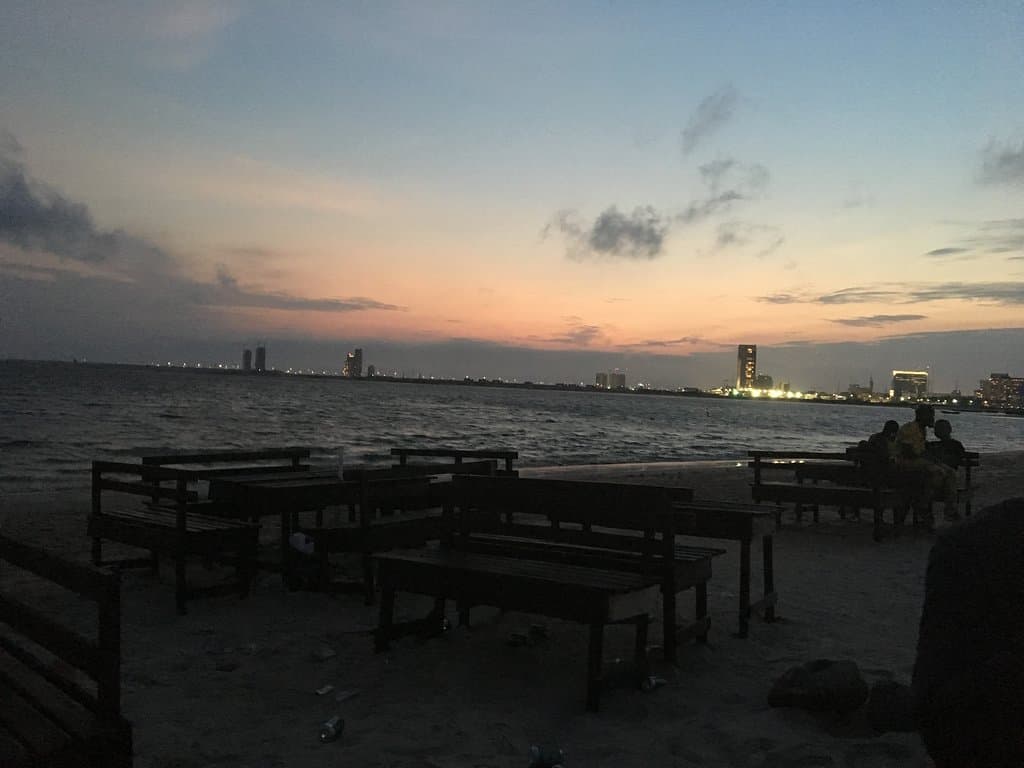 Oniru Beach at sunset