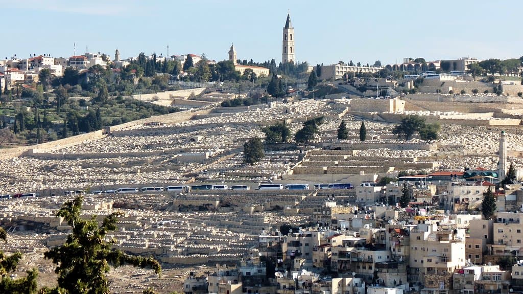 The Jewish Cemetery, Jerusalem - view from Belvedere Panoramic Lookout near Church of St Peter of Gallicantu
