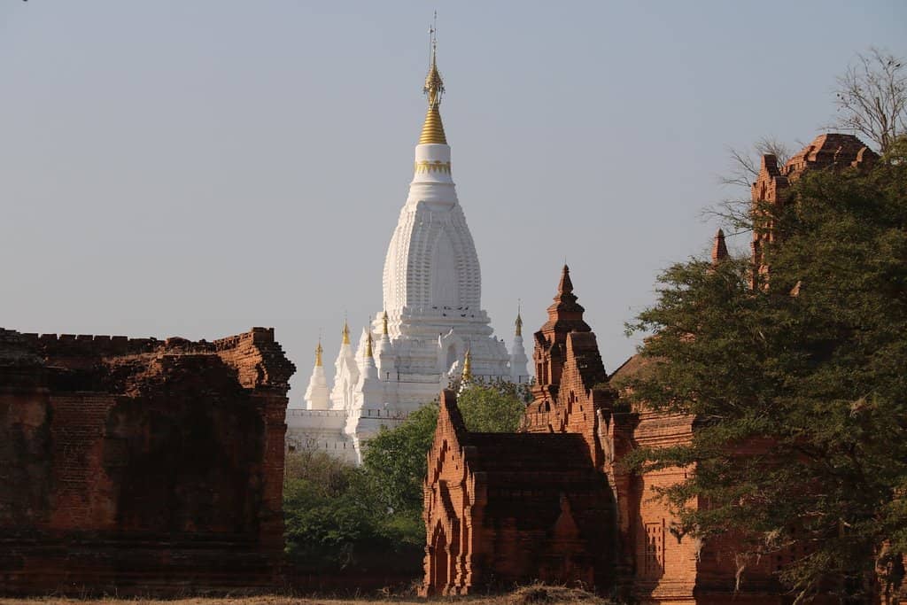 Striking White-Washed Exterior