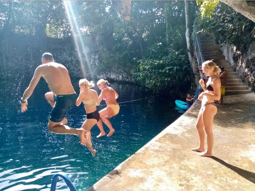 Standby or leap in this cenote on the northeast coast of Dominican Republic.