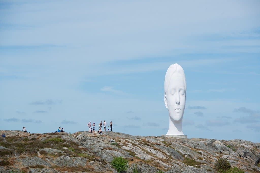 Skulptur i Pilane. Jaume Plensa "Anna".