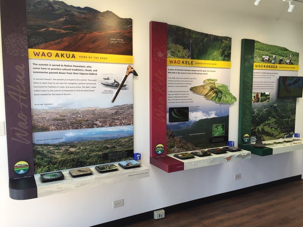 A display at the Summit Visitor Center