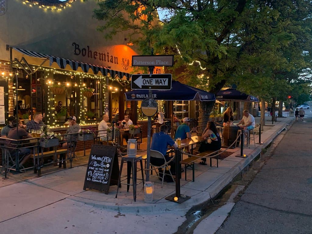 Dinner service on the patio!