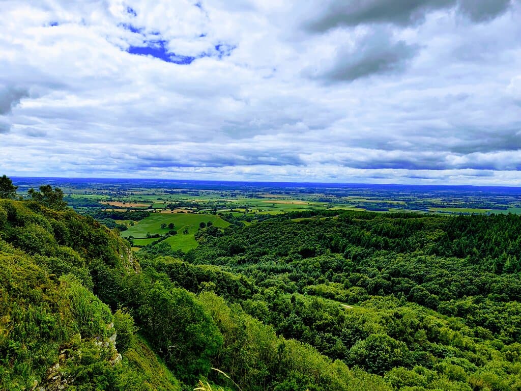 beautiful views walking along the top of the hill from the White Horse to Sutton Bank Visitors Centre