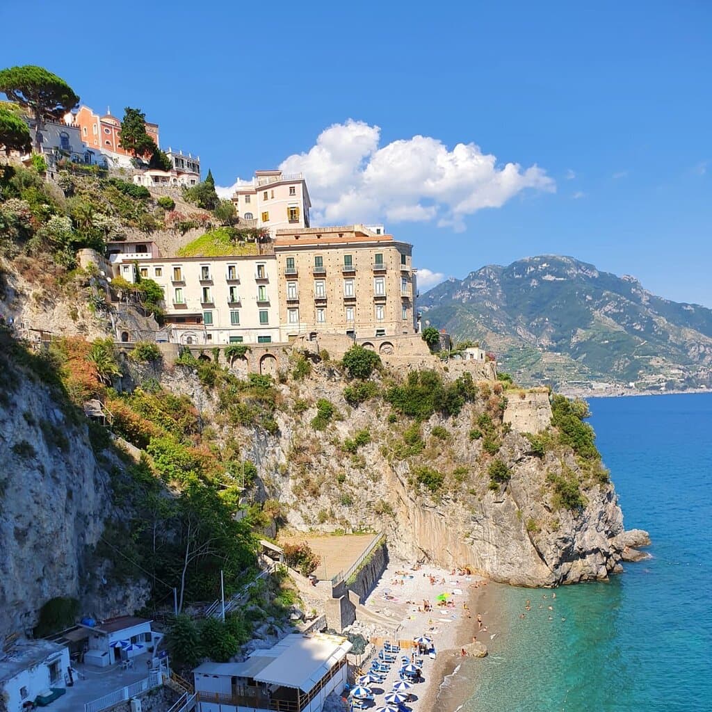 The beach downstairs
