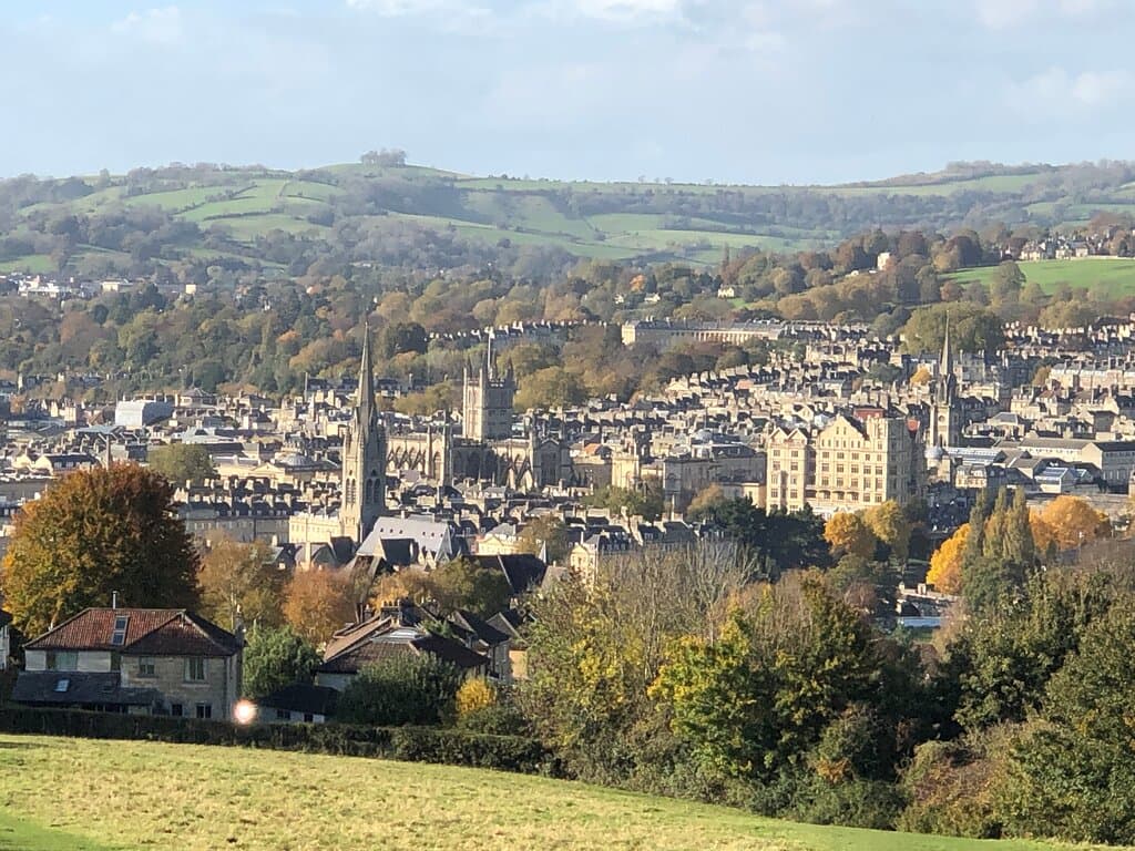 Stunning views over Bath